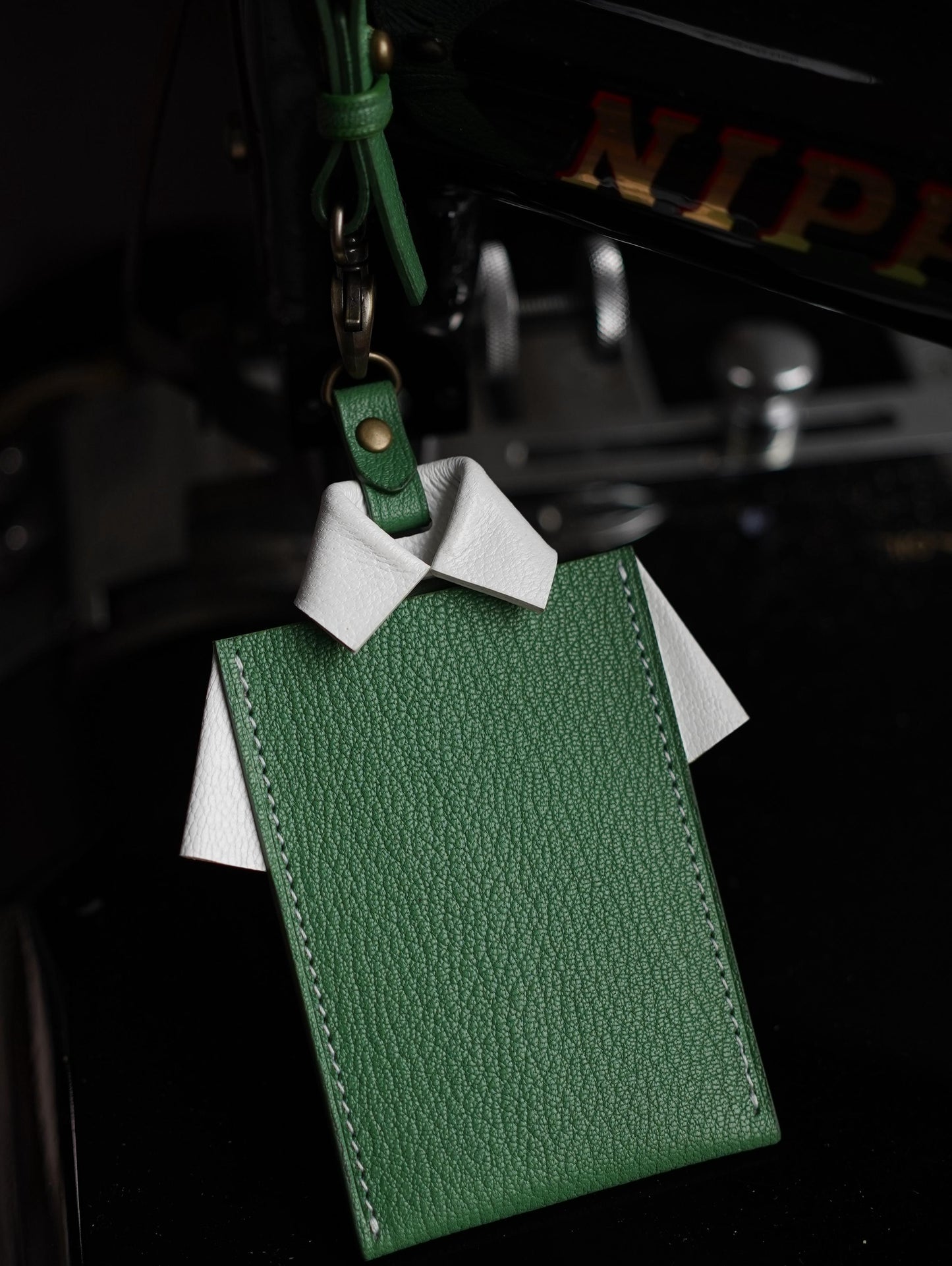 Origami Shirt cardholder - Green